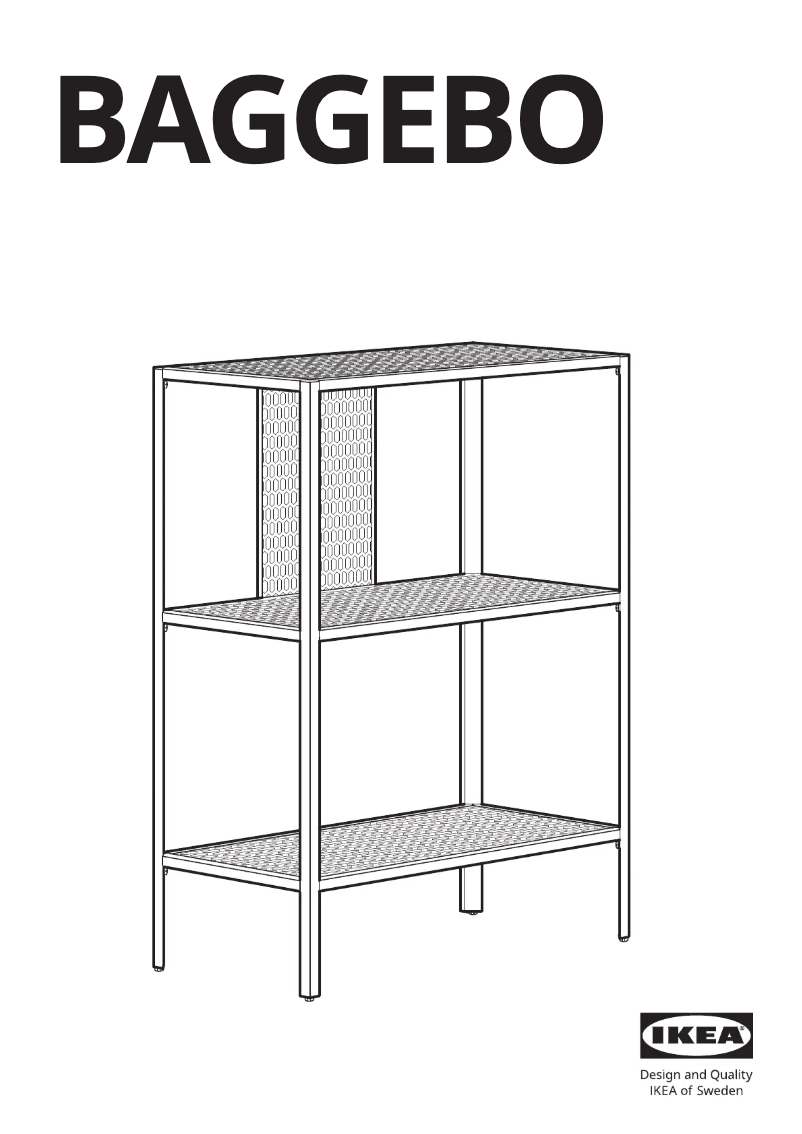 Página 1 del manual Manual de usuario Ikea BAGGEBO 605.341.70