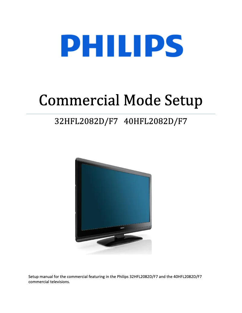 Página 1 del manual Manual de usuario Philips 40HFL2082D