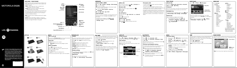 Page 1 de la notice Manuel utilisateur Motorola Motokey Social EX225