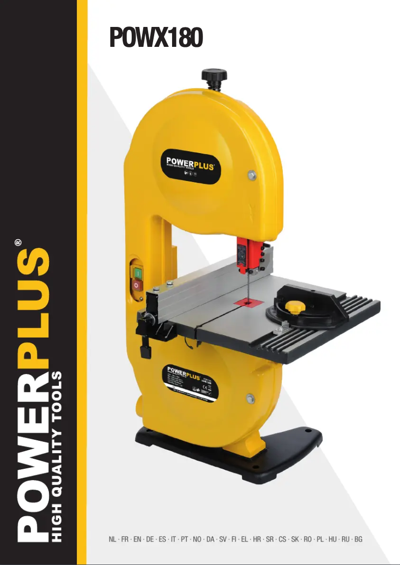 Page 1 de la notice Manuel utilisateur PowerPlus POWX180