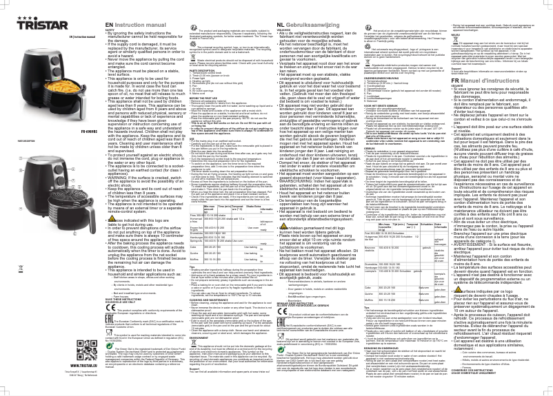 Página 1 del manual Manual de usuario TriStar FR-6989BS