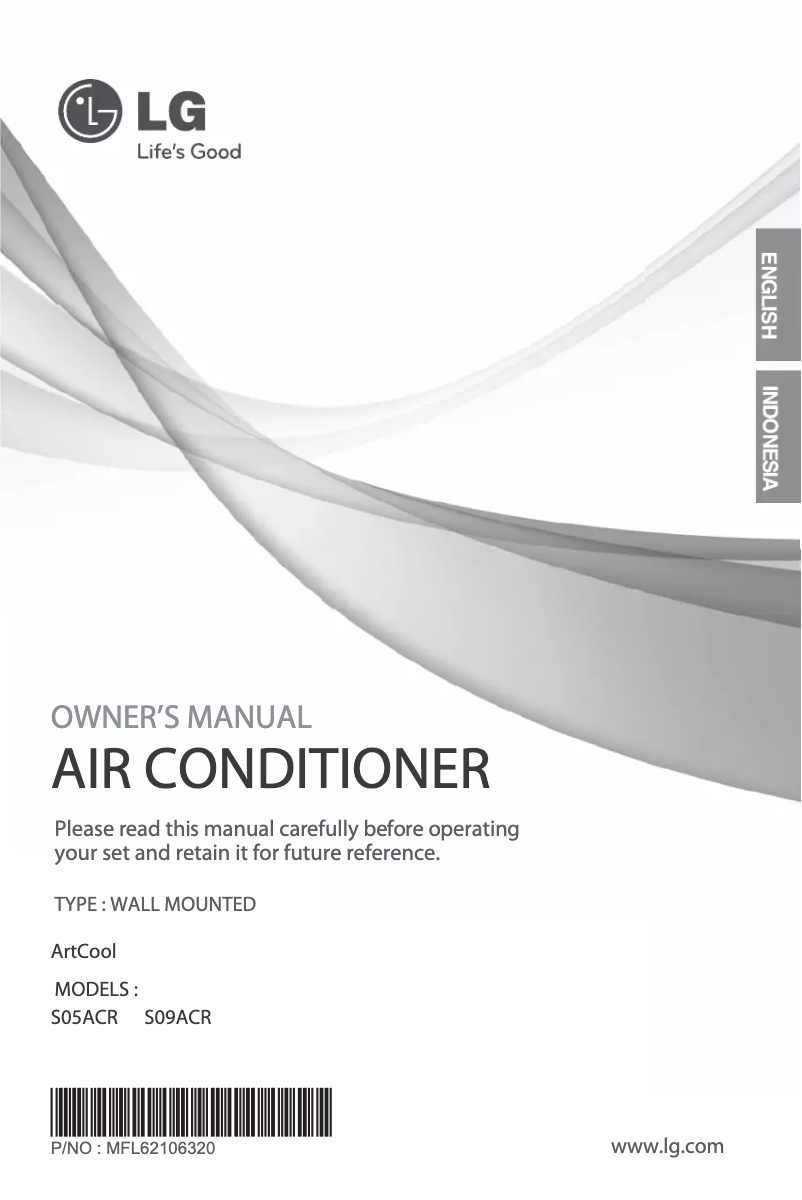 Page 1 de la notice Manuel utilisateur LG SN05ACR