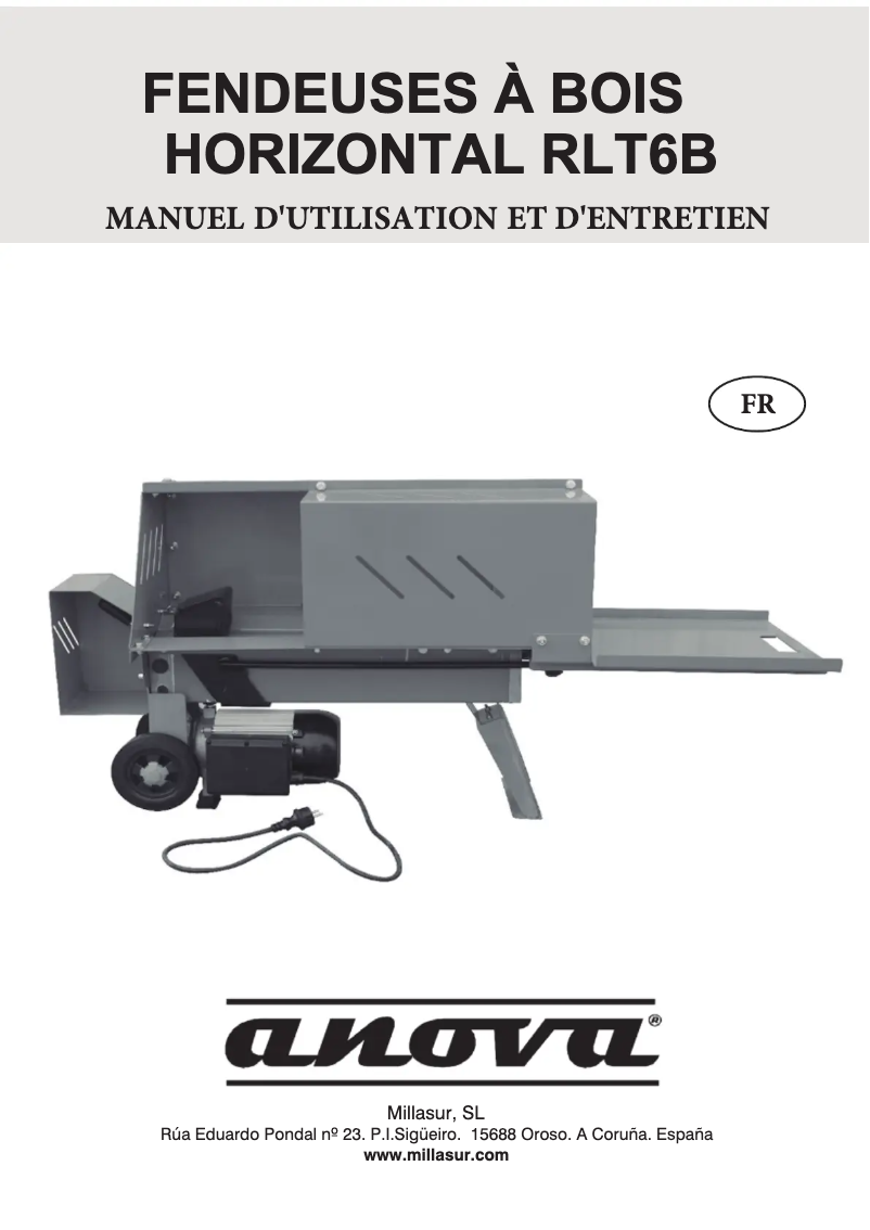 Page 1 de la notice Manuel utilisateur Anova RLT6B