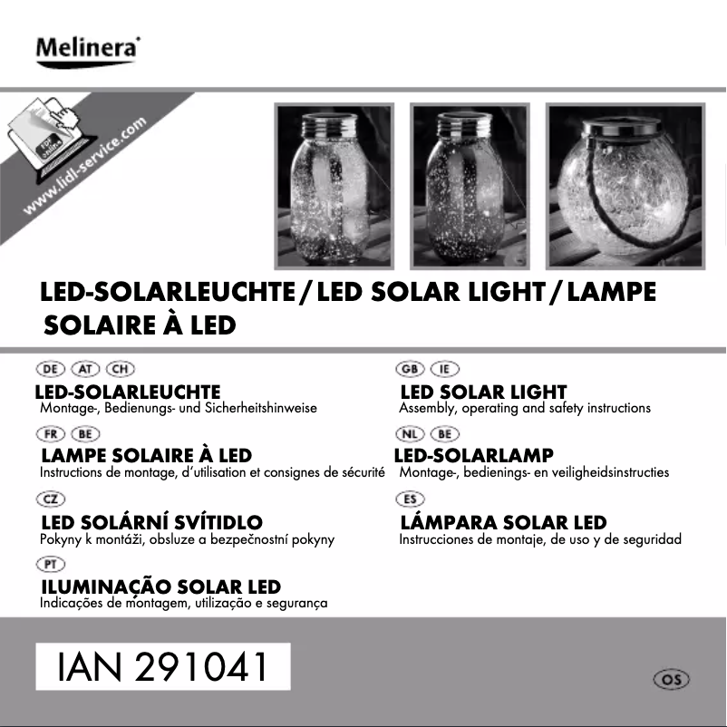 Page 1 de la notice Manuel utilisateur Melinera IAN 291041