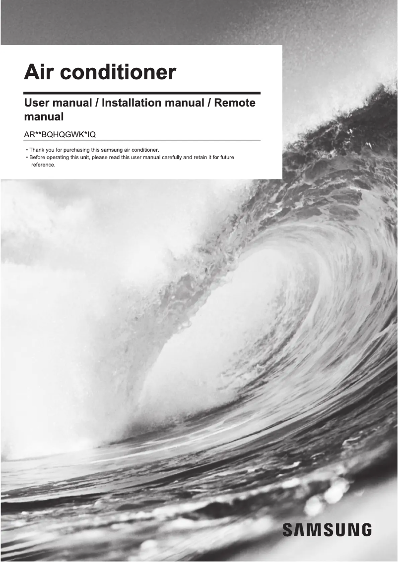 Página 1 del manual Manual de usuario Samsung AR24BQHQGWK/IQ