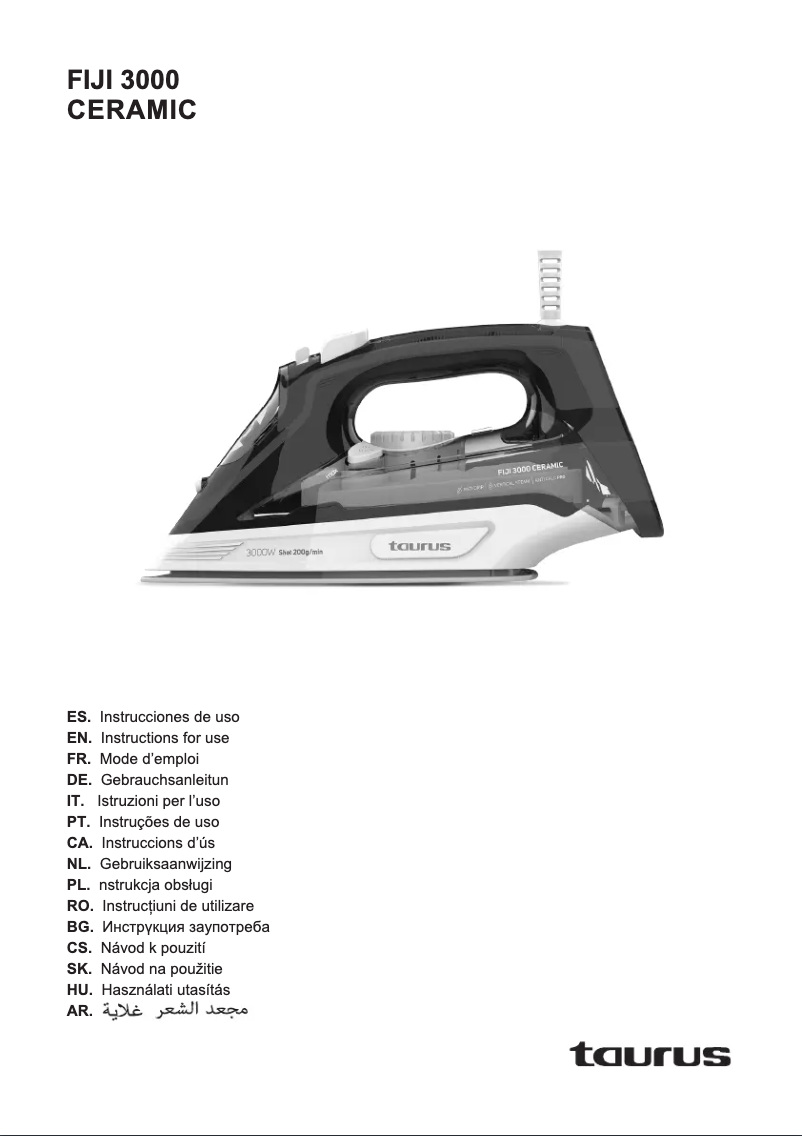 Page 1 de la notice Manuel utilisateur Taurus Fiji 3000 Ceramic