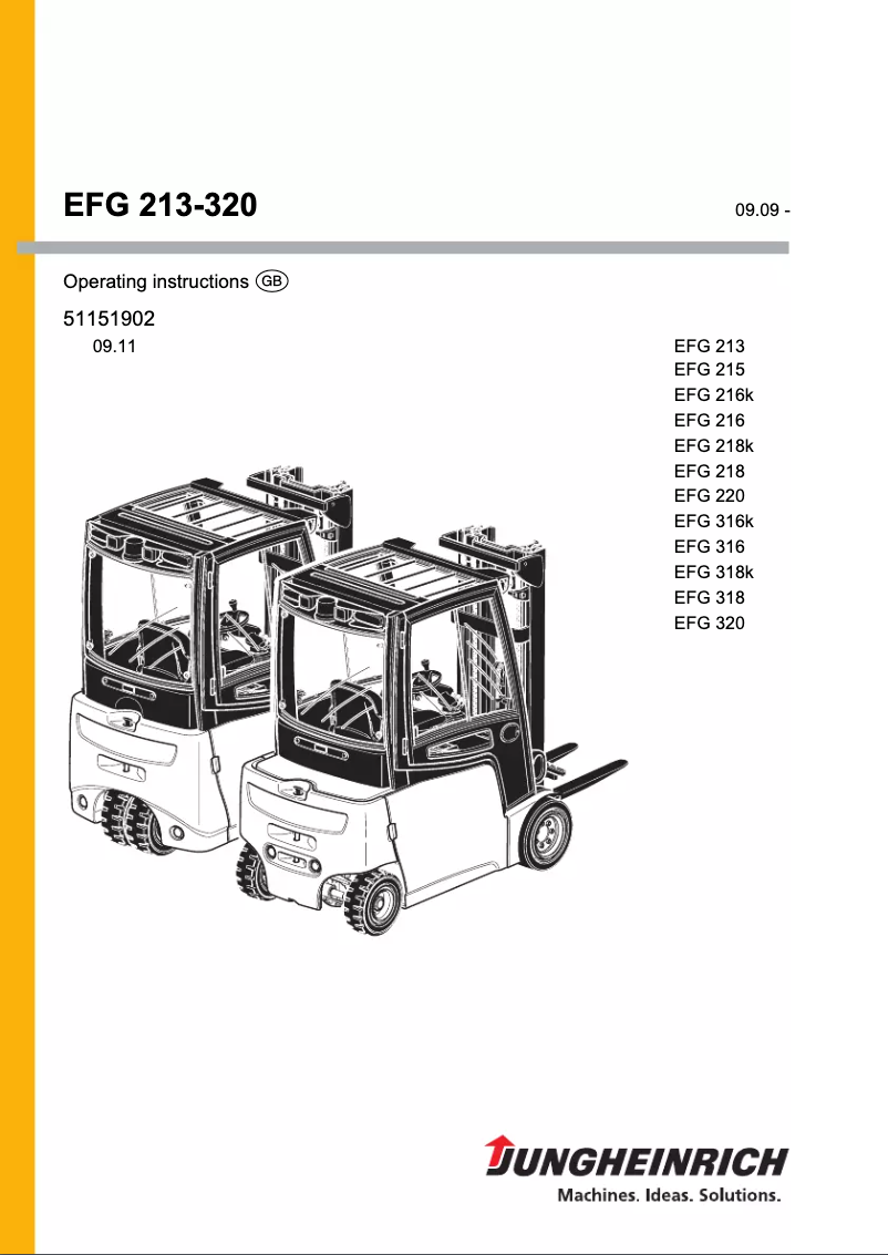 Page 1 of the manual User Manual Jungheinrich EFG 320