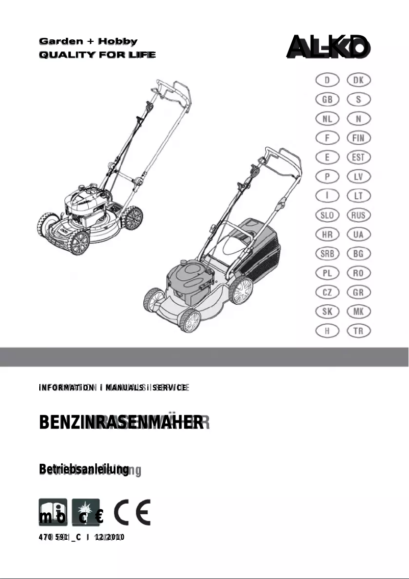 Page 1 de la notice Manuel utilisateur AL-KO Classic 5.16 VS-A Plus