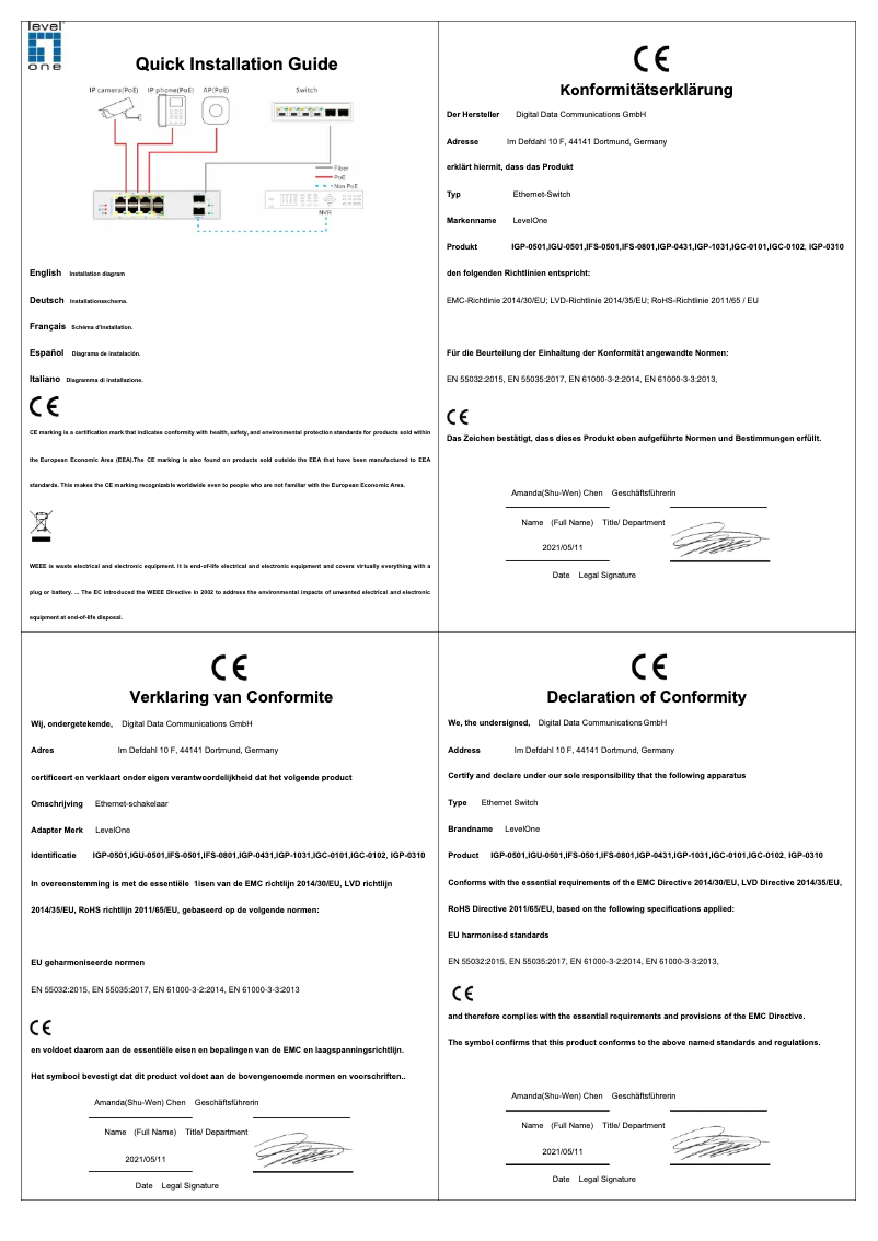 Página 1 del manual Manual de usuario LevelOne IGP-1031