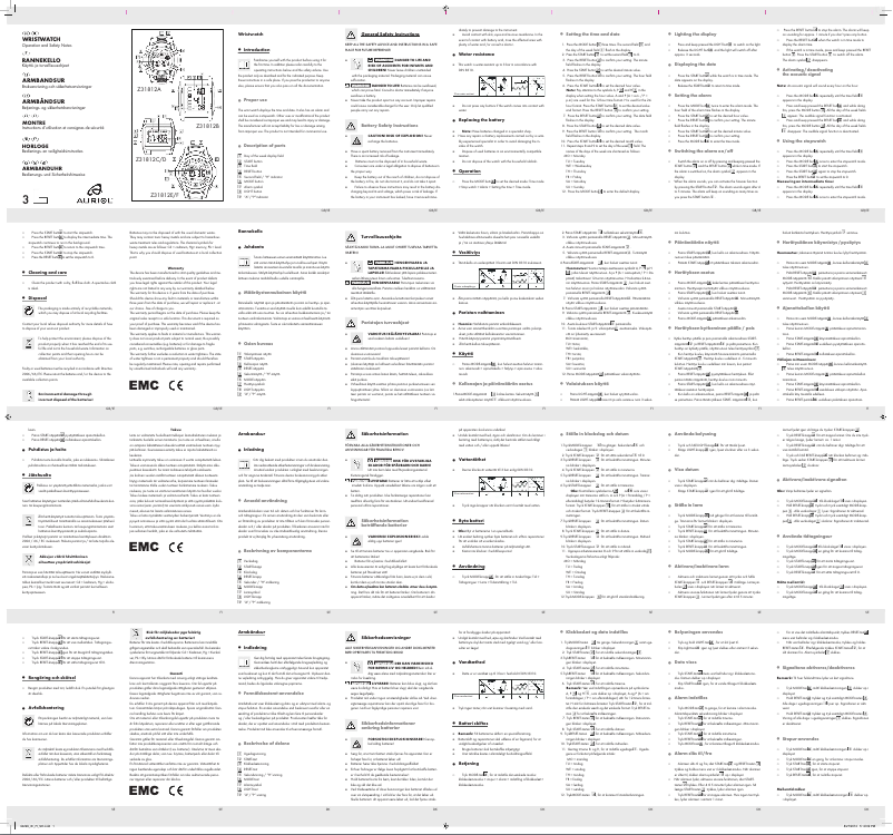 Page 1 of the manual User Manual Auriol Z31812A