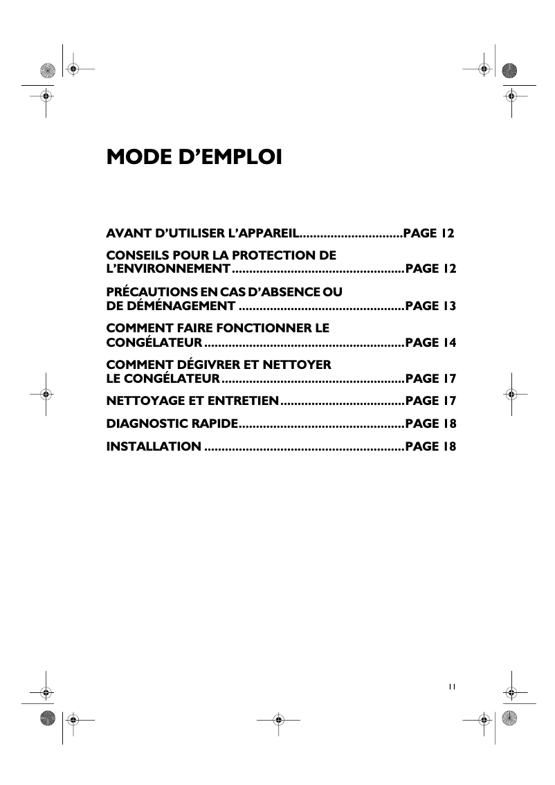Page 1 de la notice Manuel utilisateur Indesit BA 136 SA+