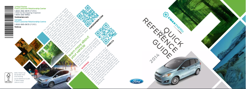 Page 1 de la notice Manuel utilisateur Ford C-Max Hybrid (2014)