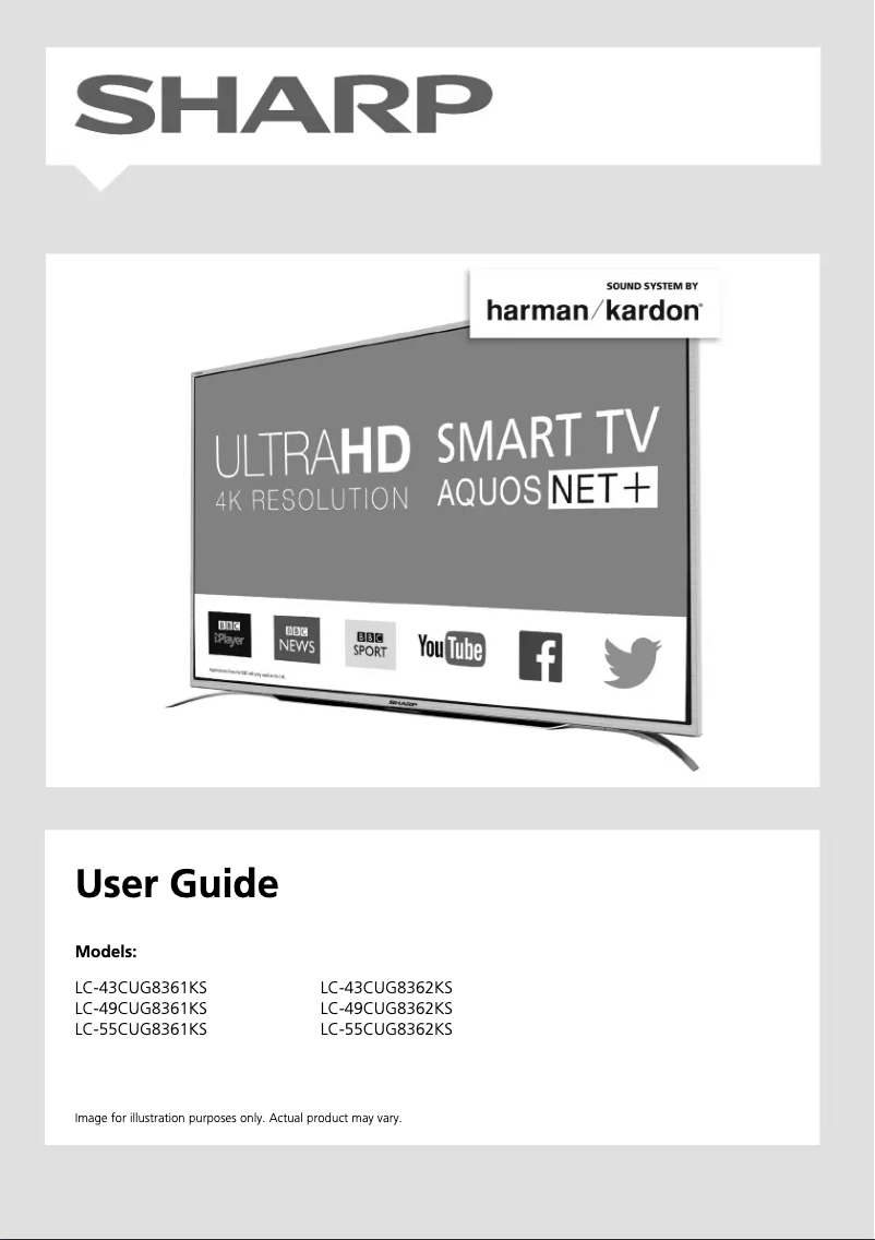Página 1 del manual Manual de usuario Sharp LC-55CUG8361KS