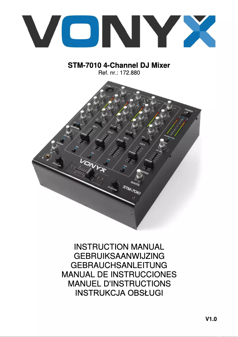 Page 1 de la notice Manuel utilisateur Vonyx STM-7010