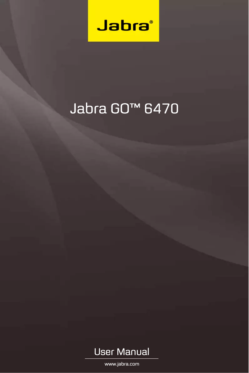 Page 1 de la notice Manuel utilisateur Jabra GO6470