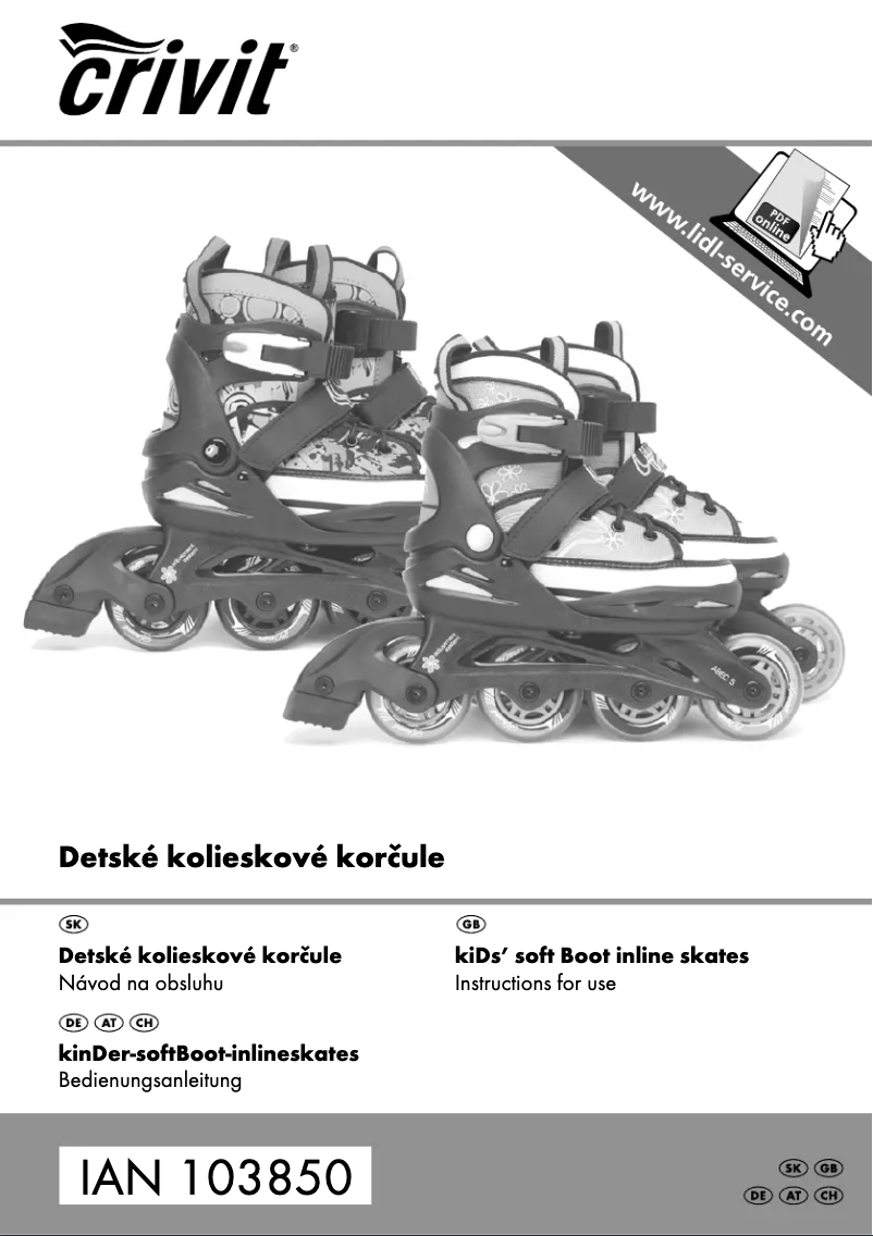 Page 1 de la notice Manuel utilisateur Crivit IAN 103850