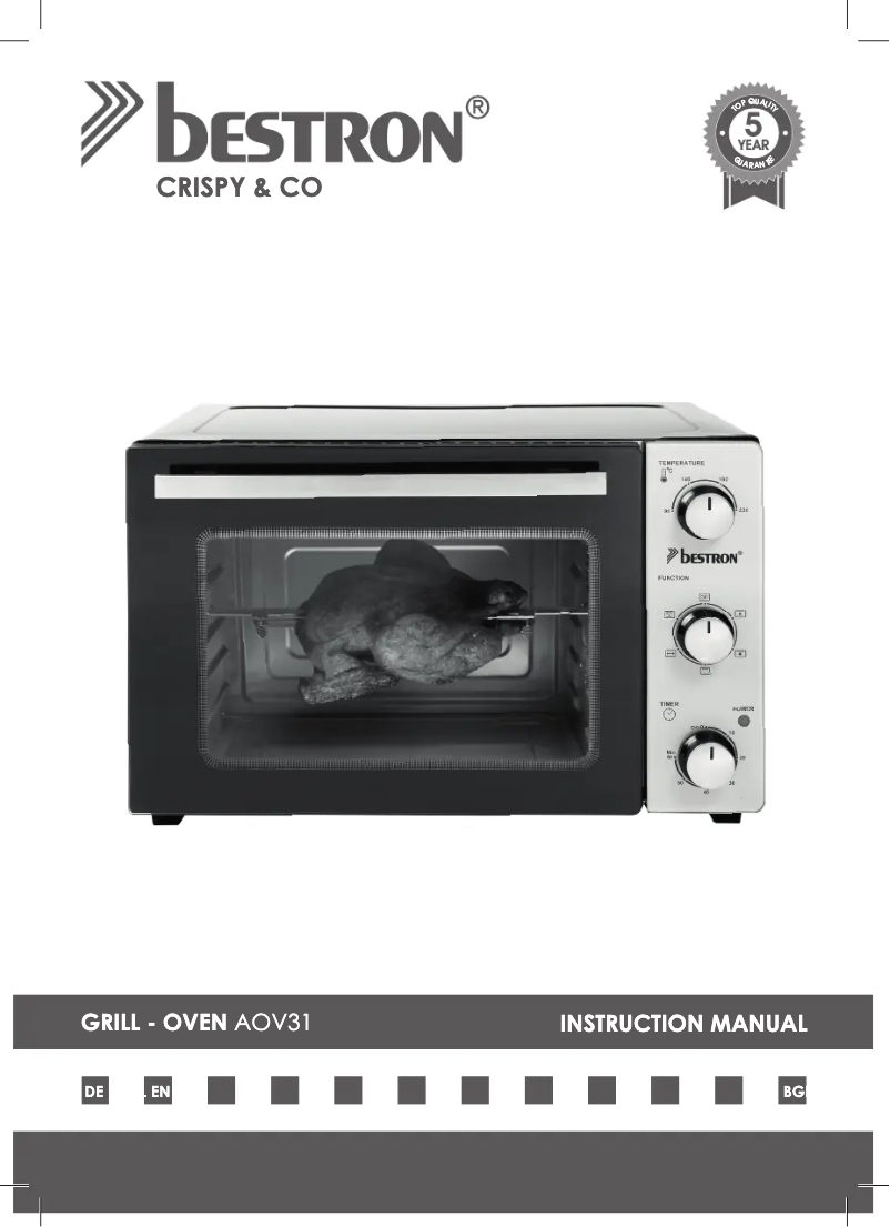 Page 1 de la notice Mode d'emploi Bestron AOV31