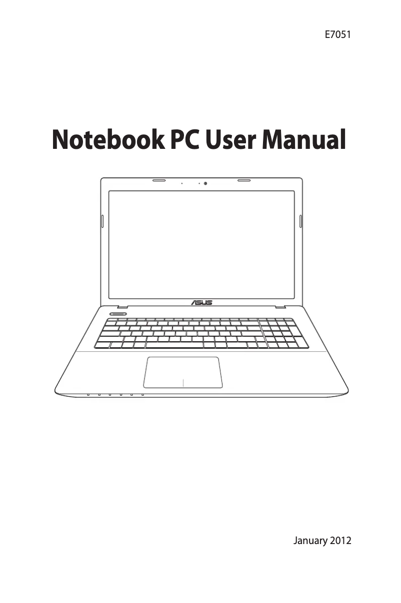 Page 1 de la notice Manuel utilisateur Asus X55VD