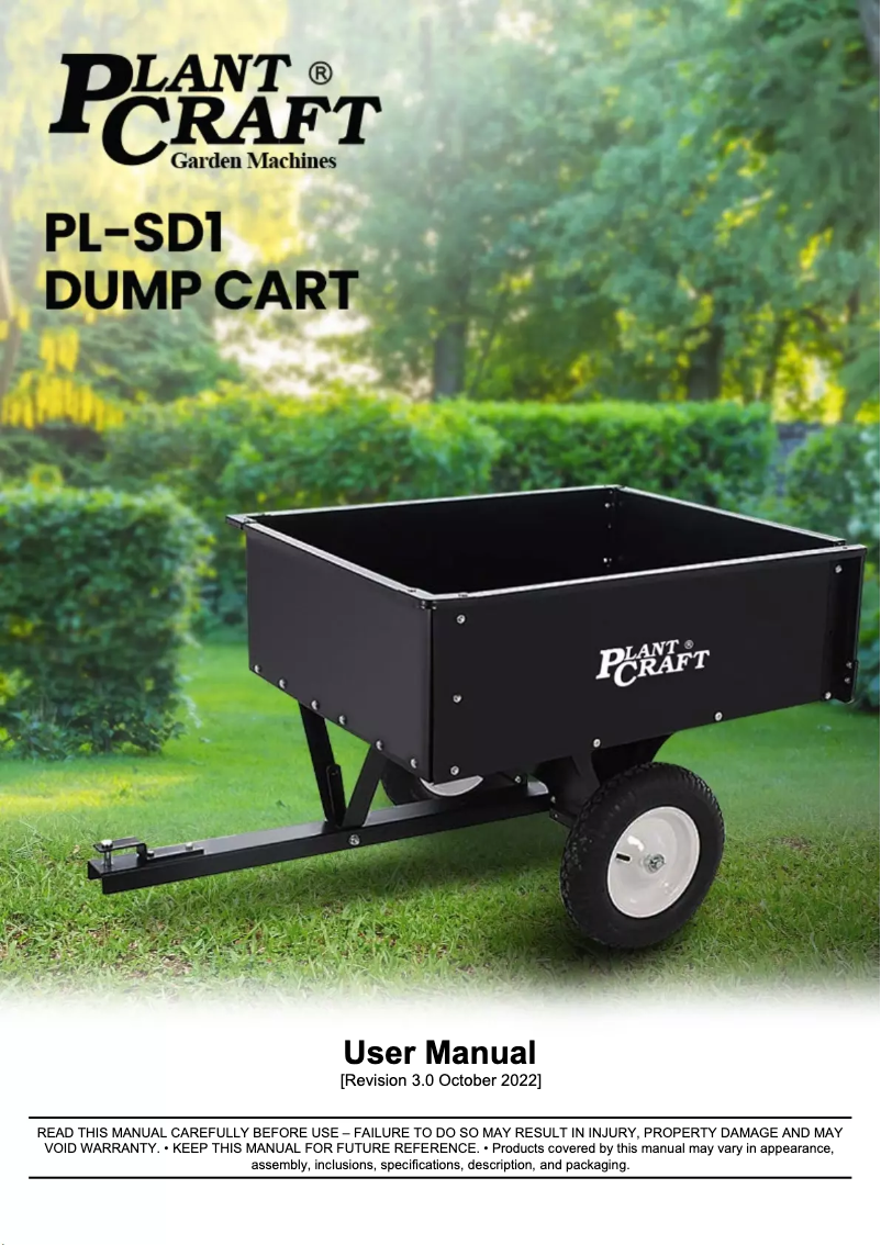 Page 1 de la notice Manuel utilisateur Plant Craft PL-SD1