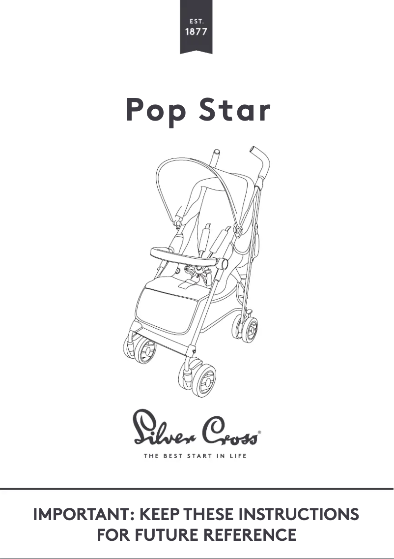 Page 1 de la notice Manuel utilisateur Silver Cross Pop Star