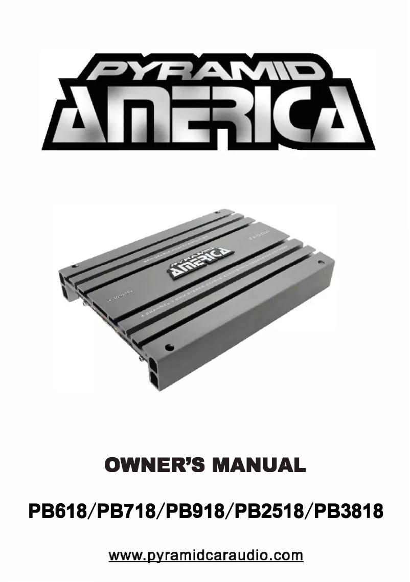 Page 1 de la notice Manuel utilisateur Pyramid PB918