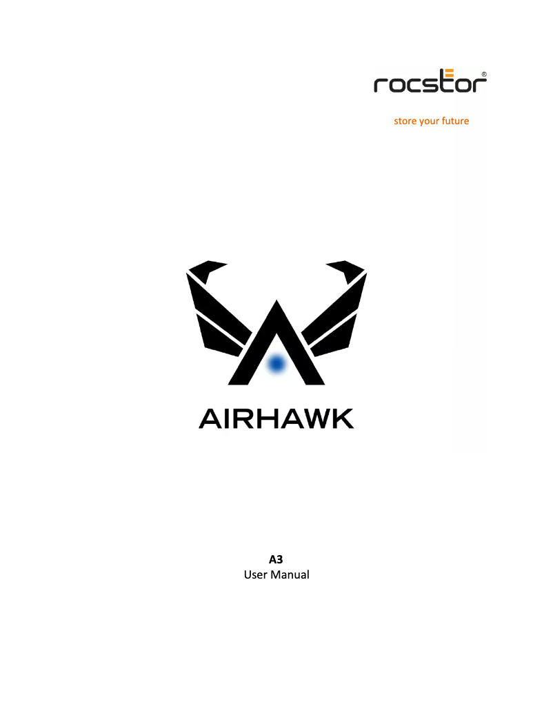 Page 1 de la notice Manuel utilisateur Rocstor Airhawk A3