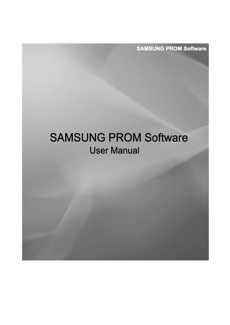 Page 1 de la notice Manuel utilisateur Samsung PROM