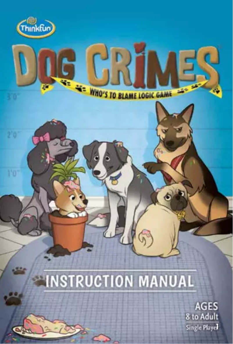 Page 1 de la notice Manuel utilisateur ThinkFun Dog Crimes