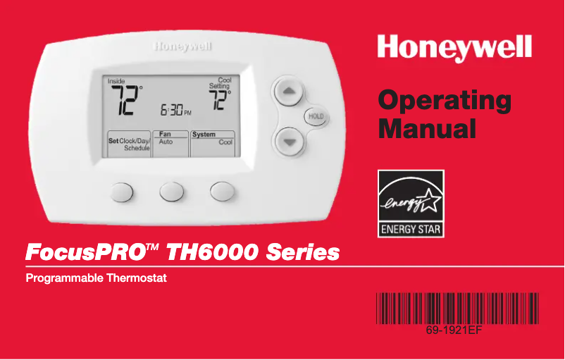 Page 1 de la notice Manuel utilisateur Honeywell FocusPRO TH6000