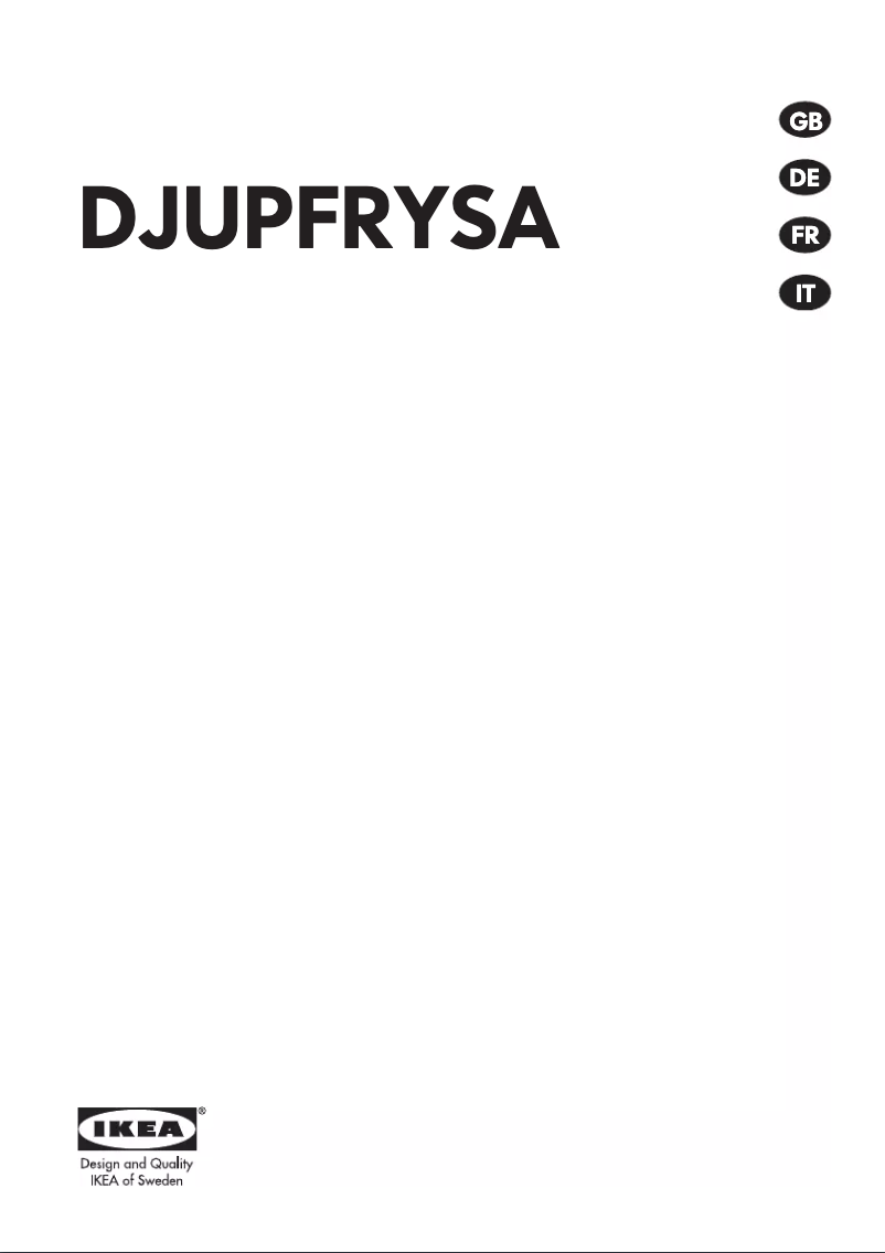 Page 1 de la notice Mode d'emploi Ikea DJUPFRYSA
