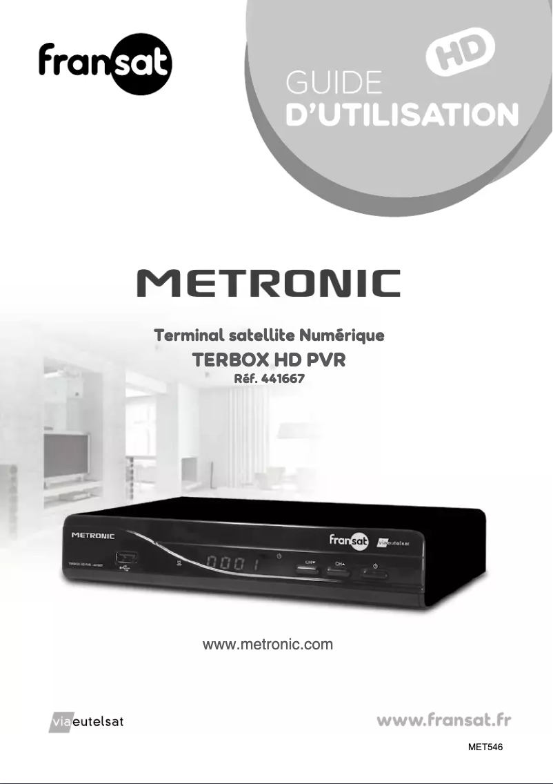 Page 1 of the manual User Manual Metronic Terbox HD PVR 441668