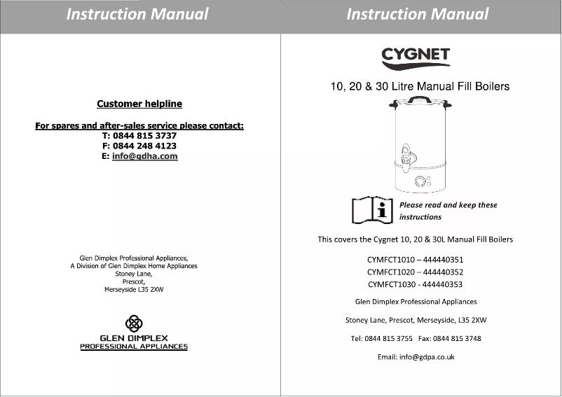 Page 1 de la notice Manuel utilisateur Cygnet CYMFCT1020