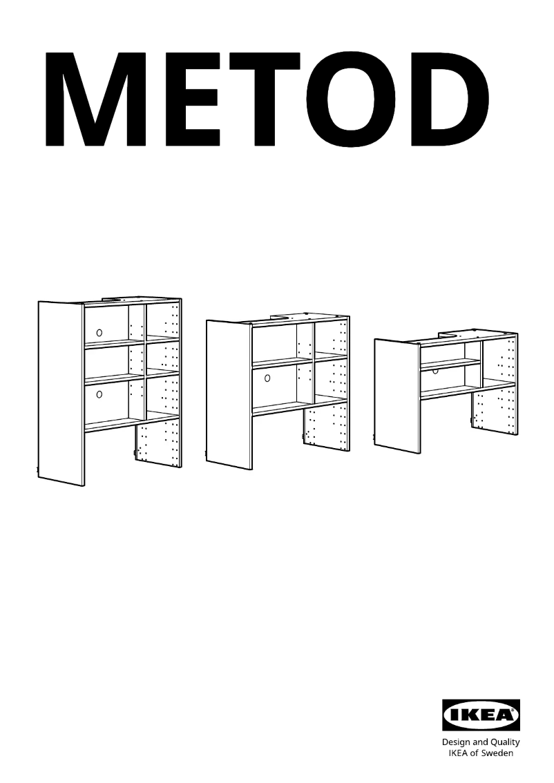 Page 1 de la notice Manuel utilisateur Ikea METOD 005.476.46