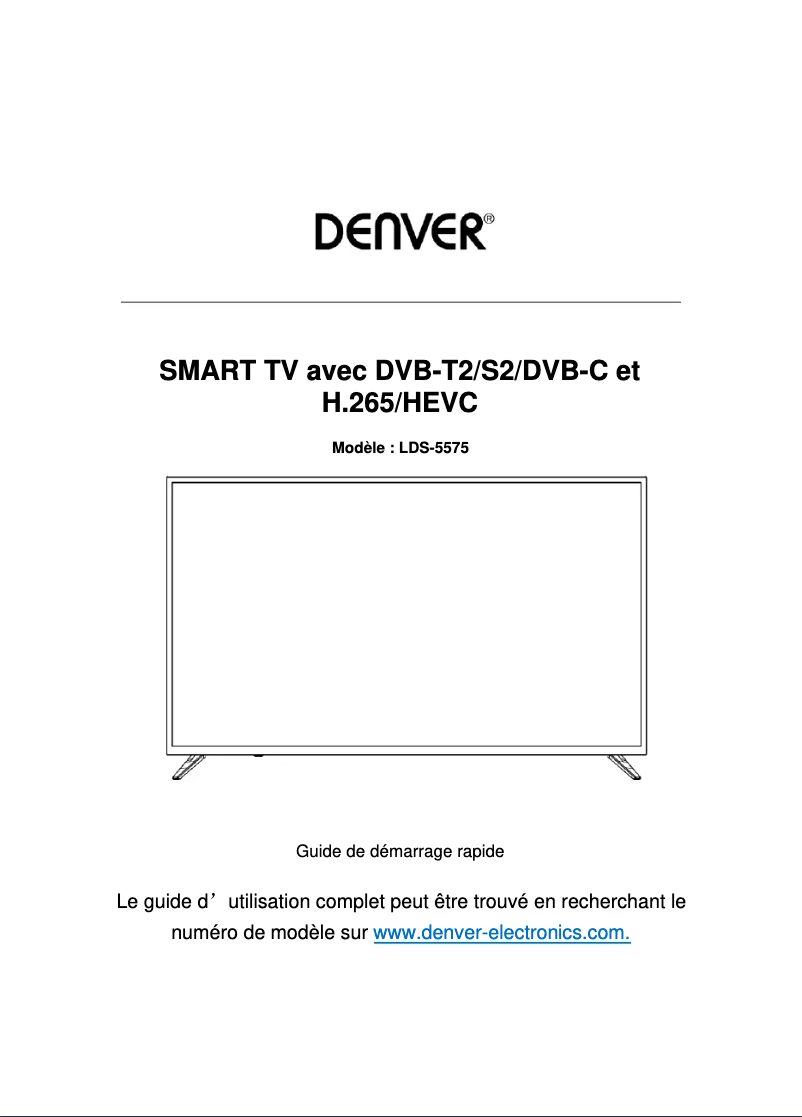 Page 1 de la notice Manuel utilisateur Denver LDS-5575
