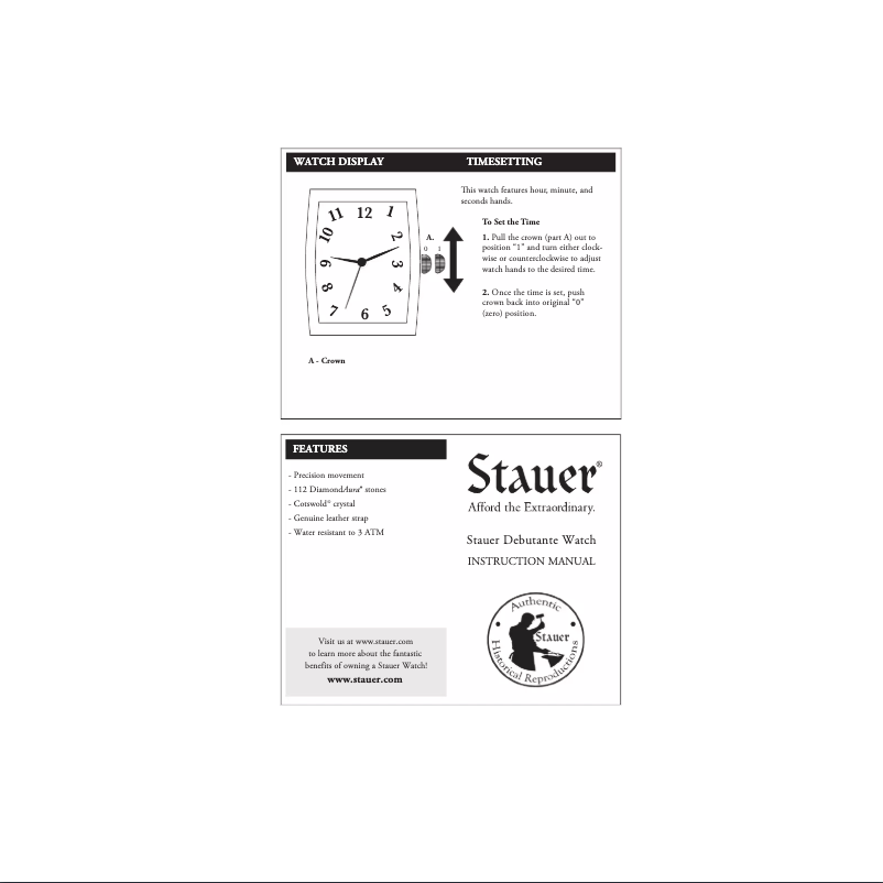 Page 1 de la notice Manuel utilisateur Stauer 35600