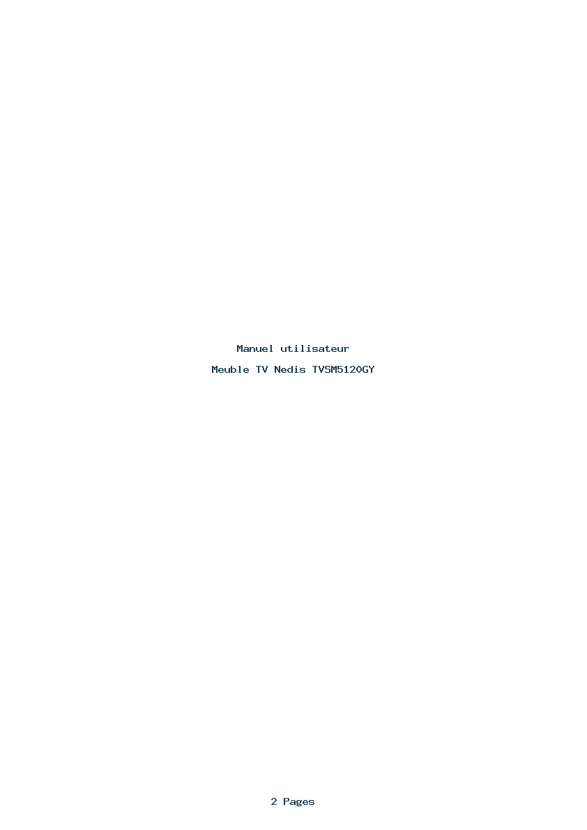 Page 1 de la notice Manuel utilisateur Nedis TVSM5120GY