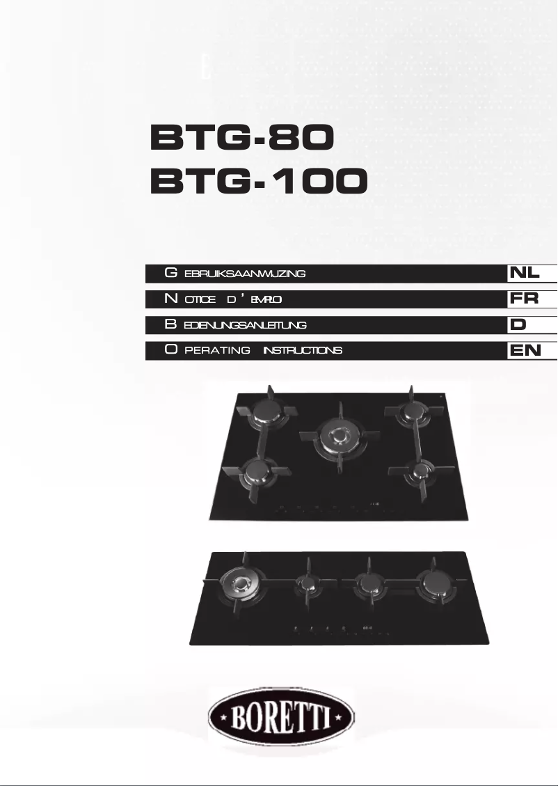 Page 1 de la notice Manuel utilisateur Boretti BTG80