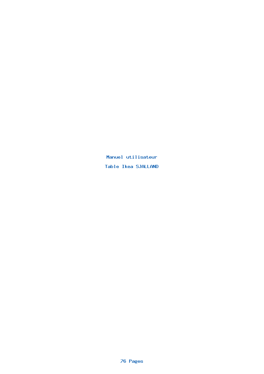 Page 1 de la notice Manuel utilisateur Ikea SJALLAND