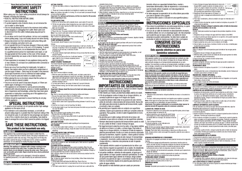 Página 1 del manual Manual de usuario Applica BD Xpress Iron