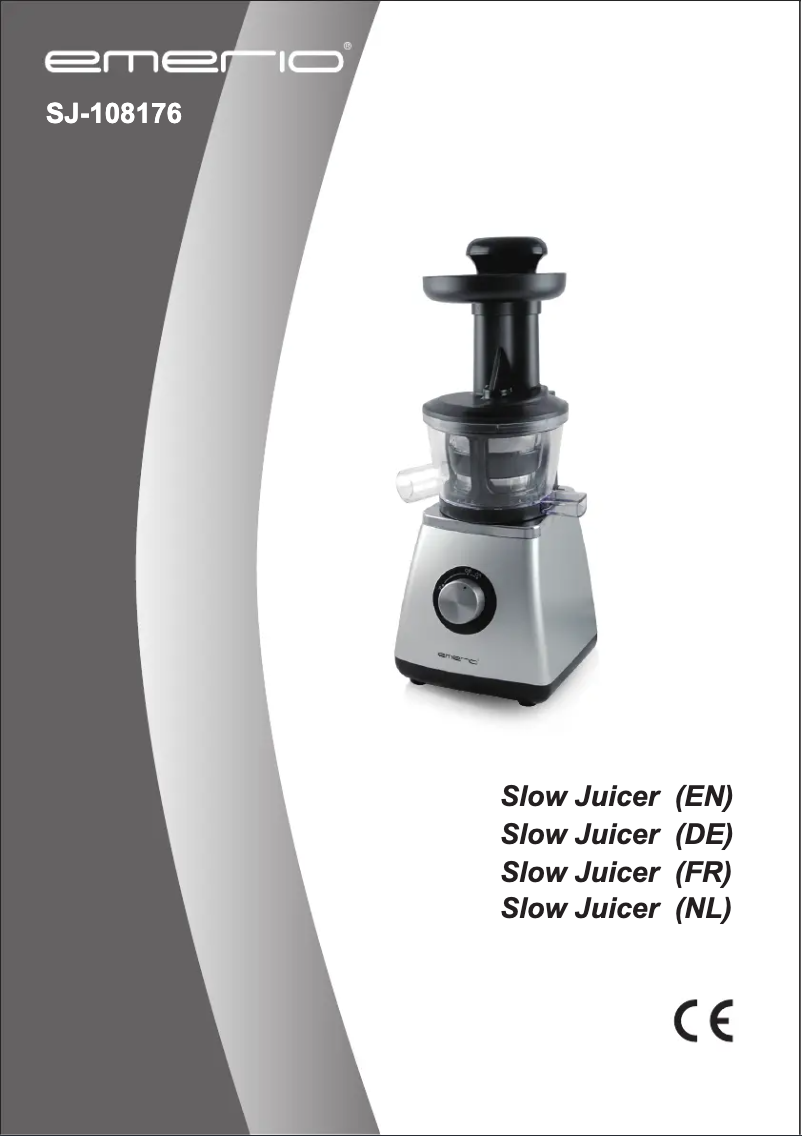 Page 1 de la notice Manuel utilisateur Emerio SJ-108176