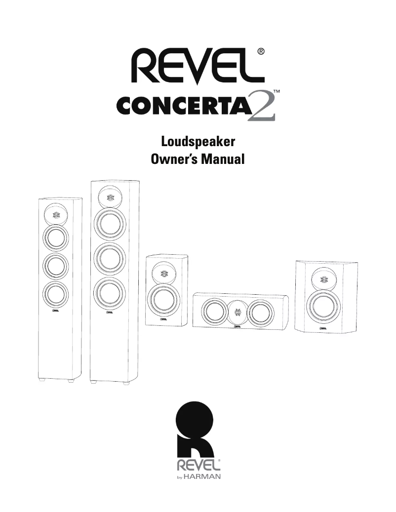 Page 1 of the manual User Manual Revel Concerta 2 F35