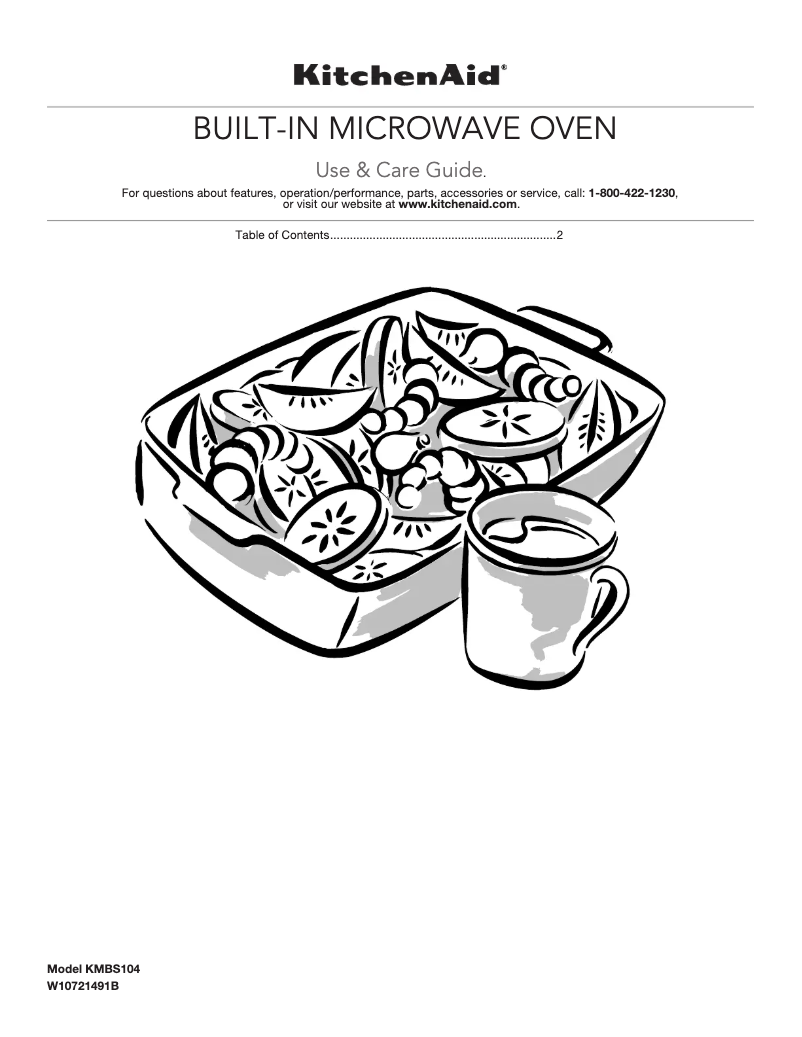 Page 1 de la notice Manuel d'utilisation et d'entretien KitchenAid KMBS104ESS