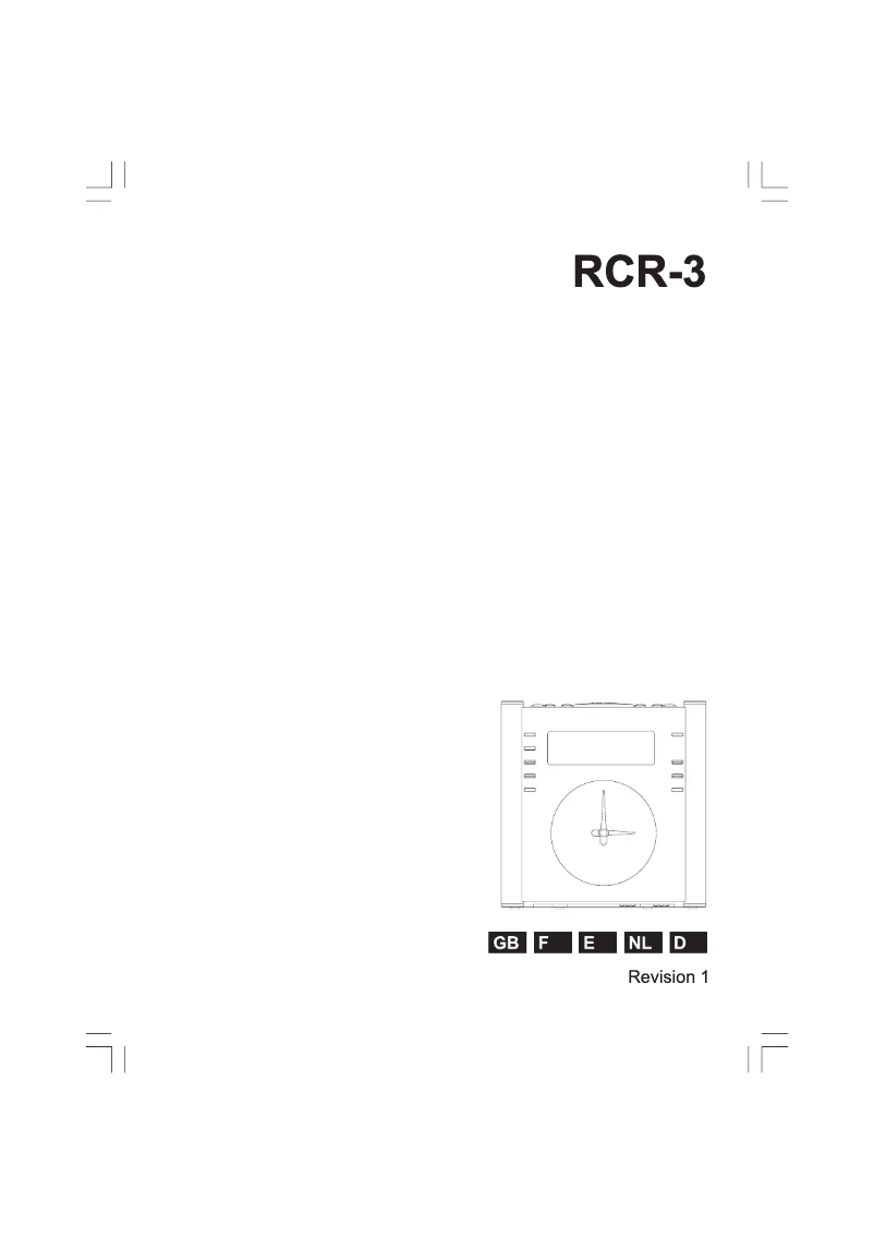 Page 1 de la notice Manuel utilisateur Sangean RCR-3