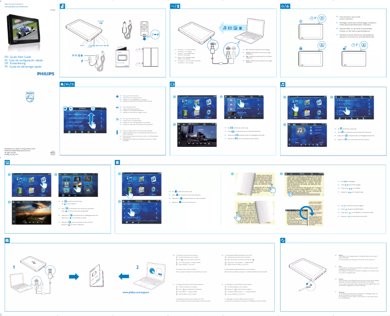 Page n°1 - Guide de démarrage rapide Philips PV7005