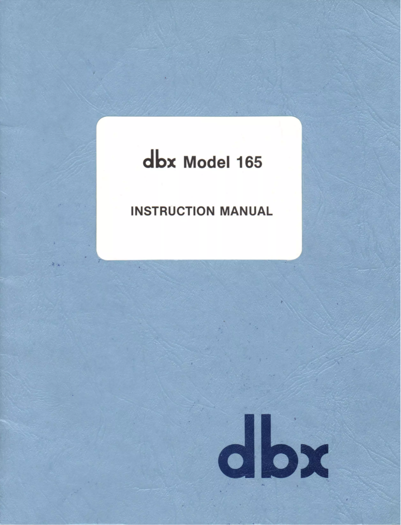 Page 1 de la notice Manuel utilisateur DBX 165A