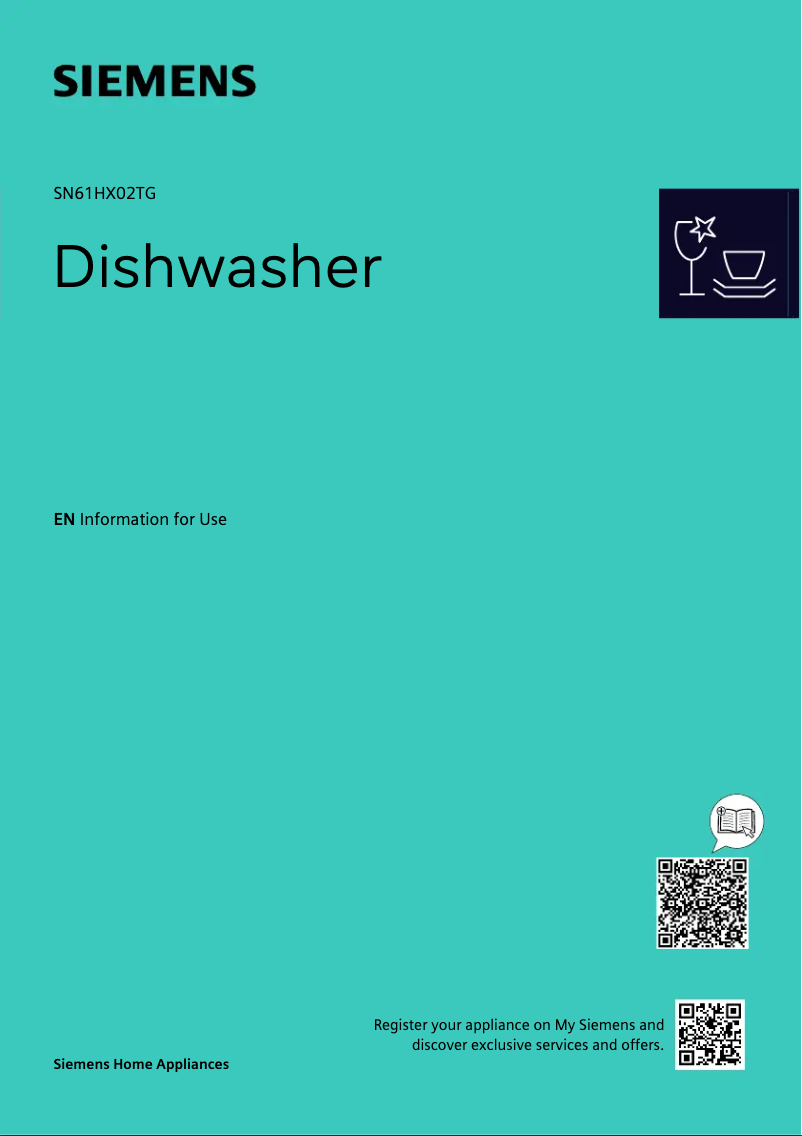 Page 1 de la notice Manuel utilisateur Siemens SN61HX02TG