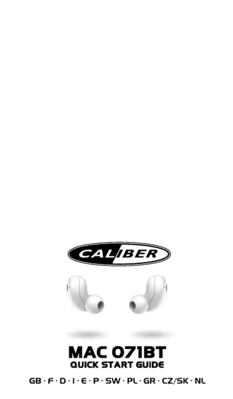 Page 1 of the manual User Manual Caliber MAC 071BT