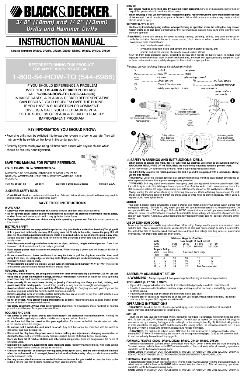 Página 1 del manual Manual de usuario Black & Decker DR400