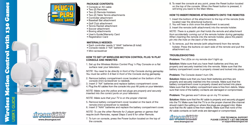 Page 1 of the manual User Manual dreamGEAR DGUN-2500