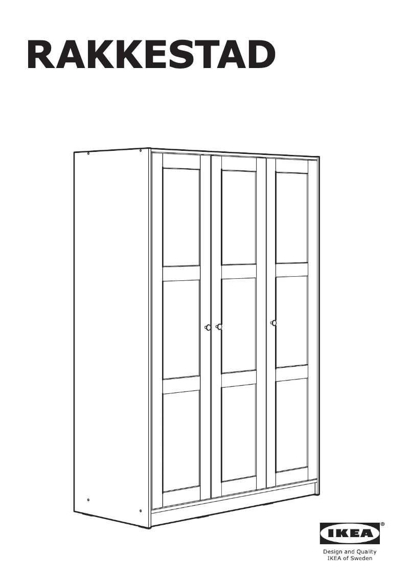 Page 1 de la notice Manuel utilisateur Ikea RAKKESTAD 004.537.65